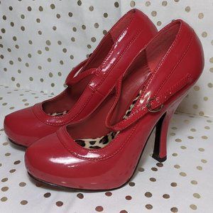 Funtasma Women's Pretty Red Mary-Jane Heels size 5